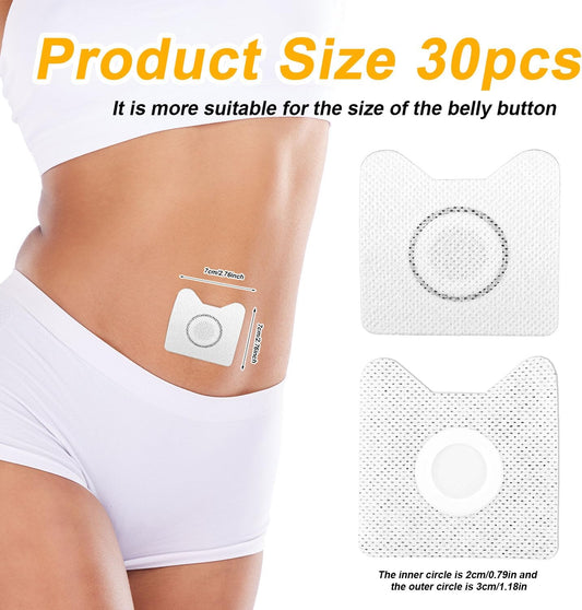 BOXOB 30片装蓖麻油贴片,自粘式护垫,防漏蓖麻油贴片,适用于肚脐关节、肩颈足部,是居家旅行的完美礼物