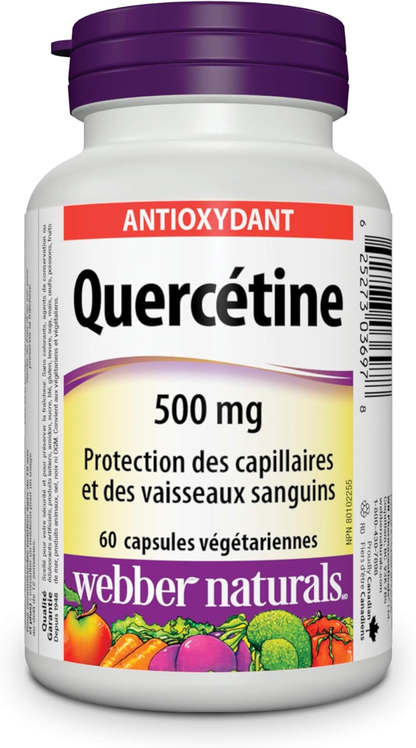 Webber Naturals 槲皮素 500 毫克 + 双甘氨酸镁 200 毫克补充剂套装