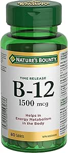 Nature's Bounty Time Release B-12 1500mcg, Helps prevent Vitamin B-12 deficiency