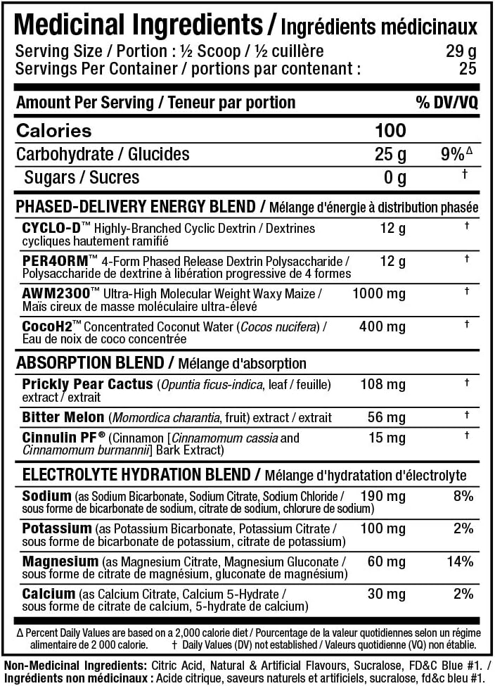 ALLMAX Nutrition - CARBION+(补水、耐力和恢复)- 蓝冰 - 725 克