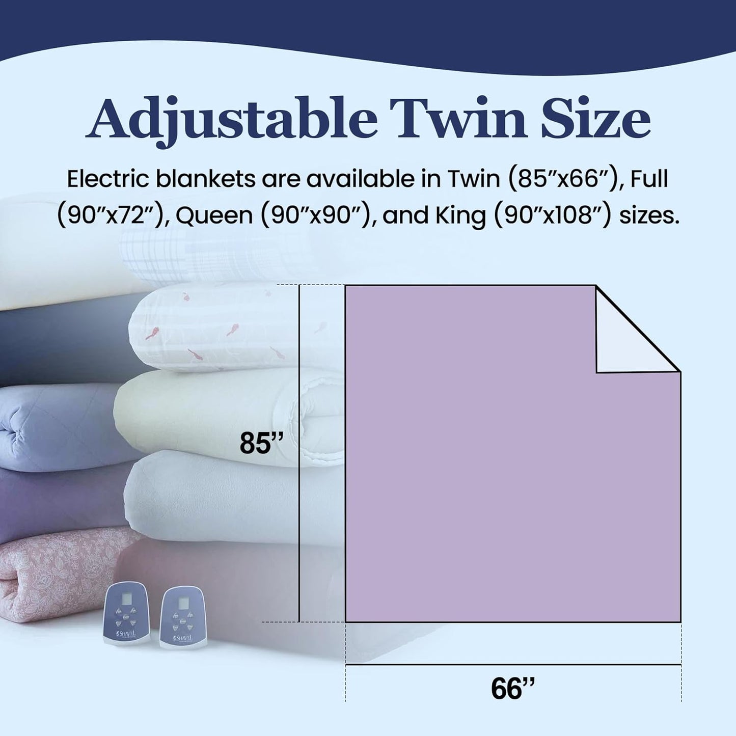 Thermee Micro Flannel Sherpa Electric Blanket, Twin, Lilac