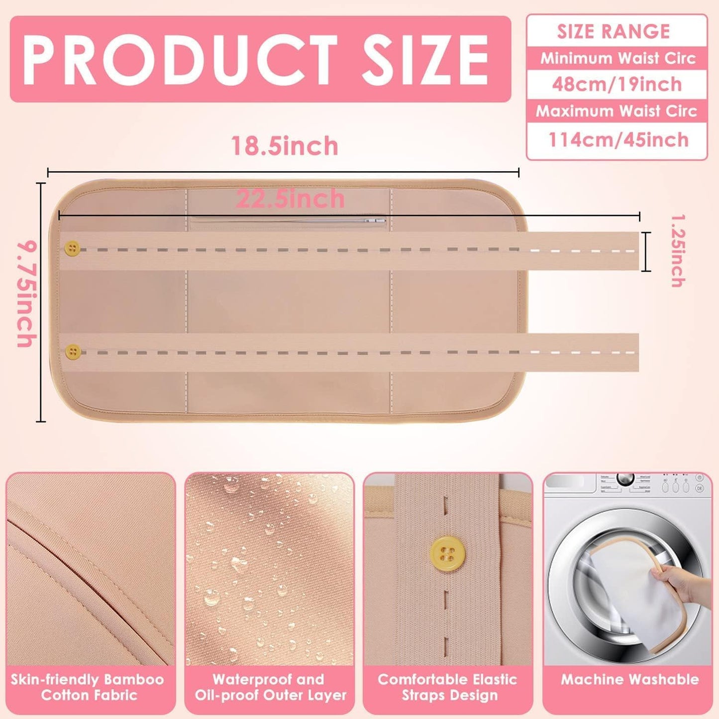 SACRED WRAP, Castor Oil Belly and Neck Wrap, Castor Oil Pack for Liver Detox, Reusable & Highly Absorbent