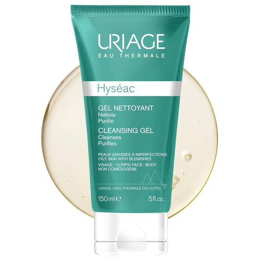 Uriage – Hyseac 潔面啫咖哩 – 適用於油性和易長痘肌膚的淨化潔面乳 – 150ml