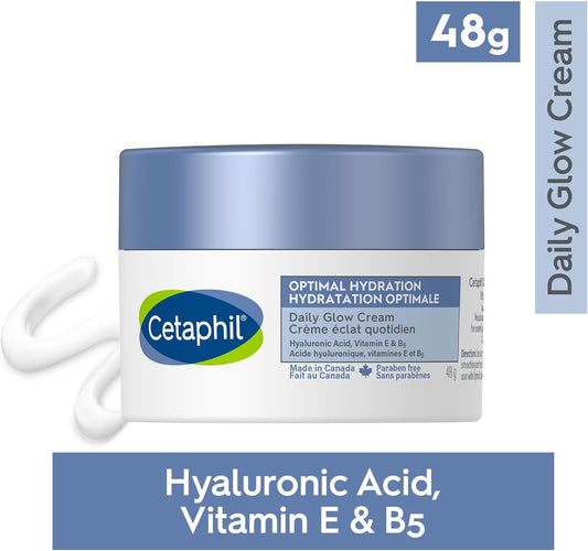 Cetaphil Optimal Hydration Daily Glow Cream for Sensitive, Dry and Dehydrated Skin & Gentle Skin Cleanser (500ml) - Hydrating Face Wash & Body Wash