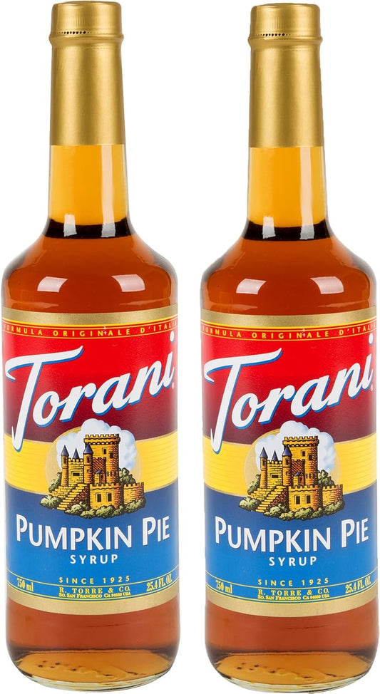 Torani 南瓜派風味糖漿,750 毫升瓶裝,2 包棕色