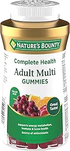 NATURE'S BOUNTY Adult Multi, Helps to Support Immune Function, Helps Development Of Bones & Teeth, Cherry, Grape & Orange Flavours, 375 g