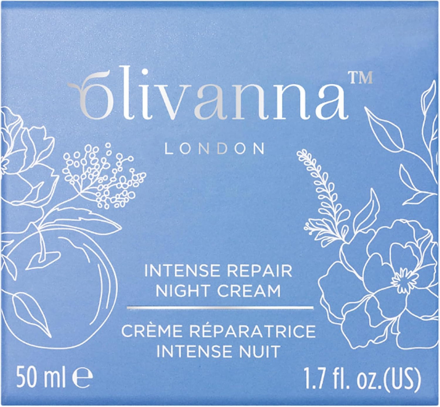 Olivanna Intense Repair Night Cream - Face Moisturizer - Enriched with Natural Ceramides, Hyaluronic Acid, and Omega-Rich Seed Oils - 50 ml