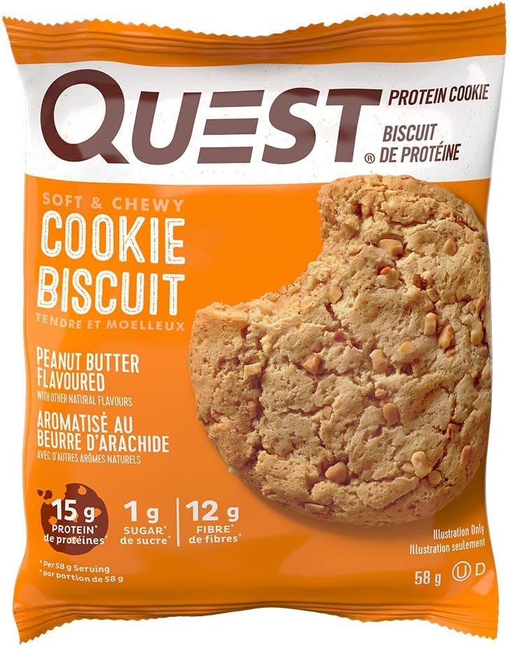Quest Nutrition Chocolate Chip and Peanut Butter Protein Cookies (High Protein, High Fiber, Low Sugar, Keto Friendly)