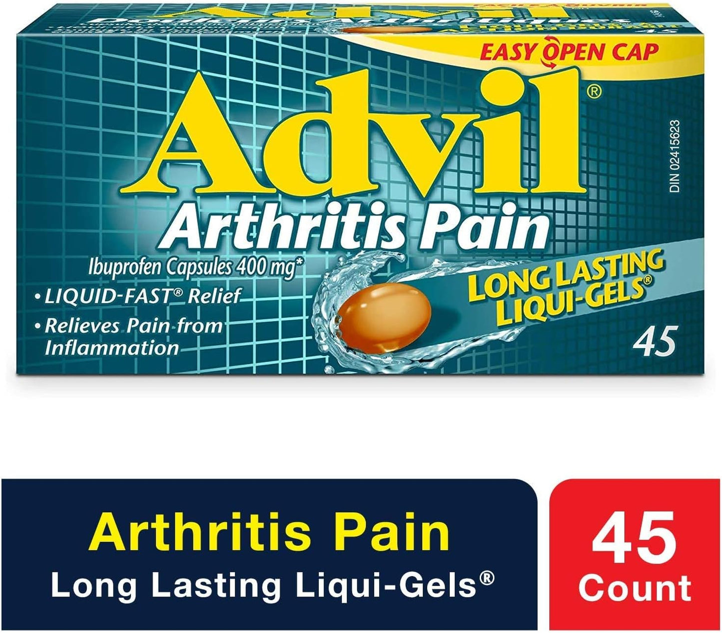 Advil Arthritis Pain (45 Count) 400 mg ibuprofen, Inflammation and Temporary Pain Reliever