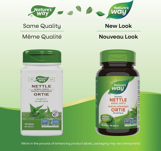 Nature’s Way Nettle Herb – 435 mg Nettle Leaf – Diuretic & Seasonal Allergy Support – Vegetarian, Non-GMO – 100 Capsules