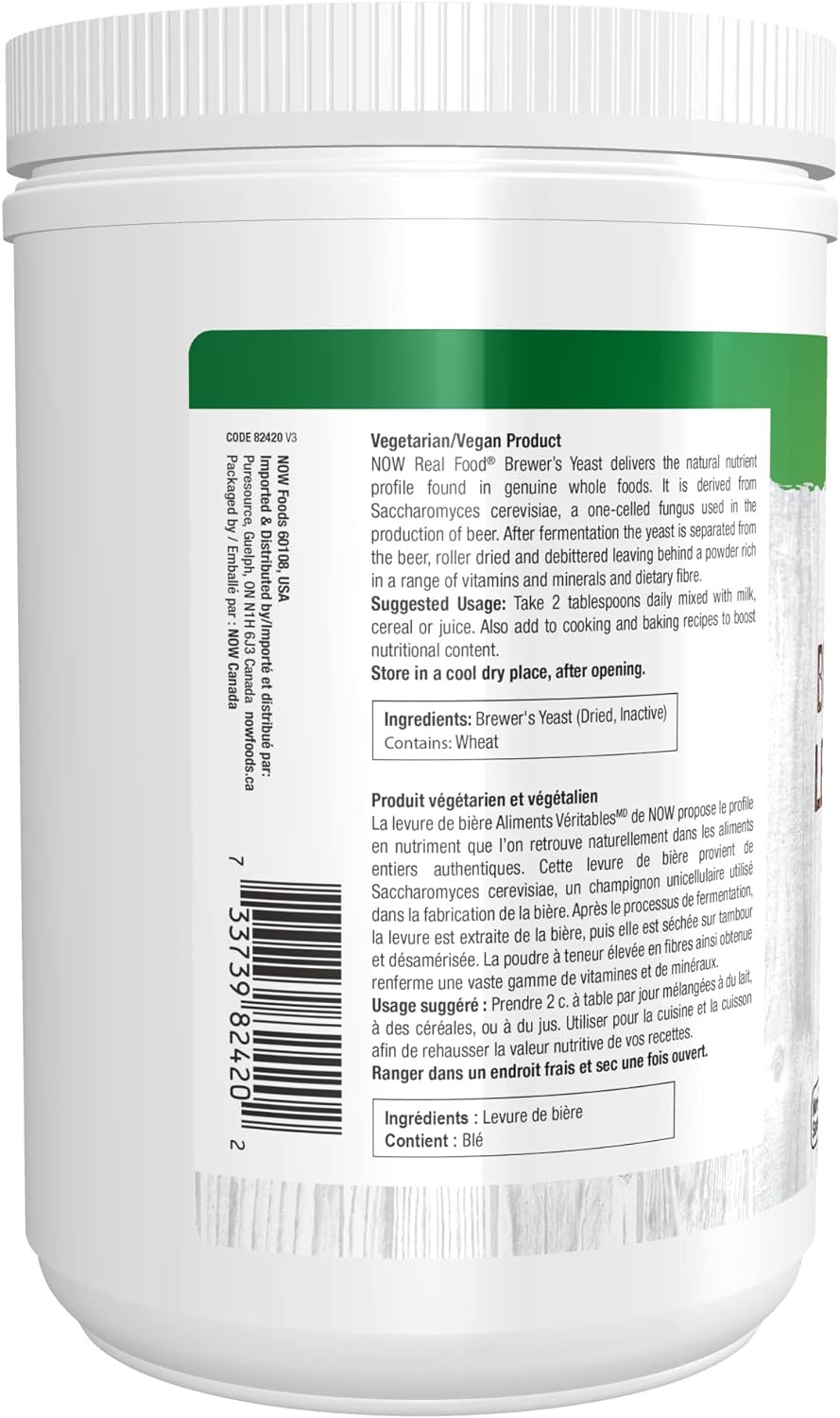 NOW Real Food, 啤酒酵母粉,超级食品强化剂,低苦味,454克