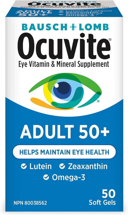 Bausch + Lomb Ocuvite 成人 50+ 眼部维生素和矿物质补充剂