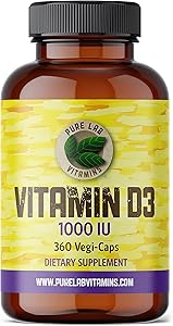 Pure Lab 维生素 D3 1000 IU 360 粒