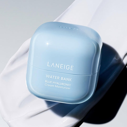 LANEIGE Water Bank Blue Hyaluronic Cream Moisturizer: Hydrating Korean Face Cream with Squalane & Ceramide for Skin Barrier Support, Dermatologist-Tested