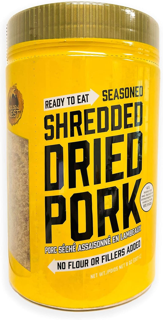 Golden Nest Shredded Dried Pork, Made with Whole Pork, Product of USA (8 oz)