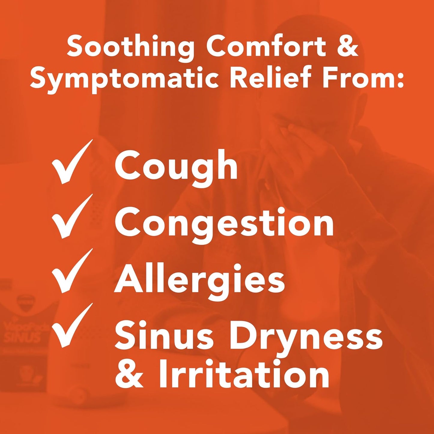 Vicks VIH200CV1 Corded Personal Sinus Steam Inhaler, Non-Medicated Steam Relief for Cough and Nasal Congestion from Colds, Seasonal Allergies and Sinusitis