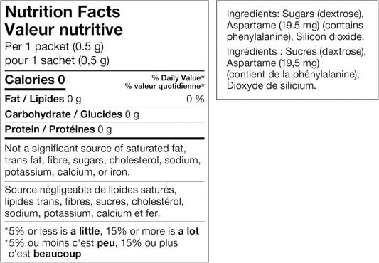 Sweet'N Low - Zero Calorie Sweetener - with Aspartame. Diabetic-Friendly, Gluten-Free, Kosher, Vegan - Perfect for Iced and Hot Coffee, Tea and Lemonade, Made in Canada - 3 x 1000 Packets