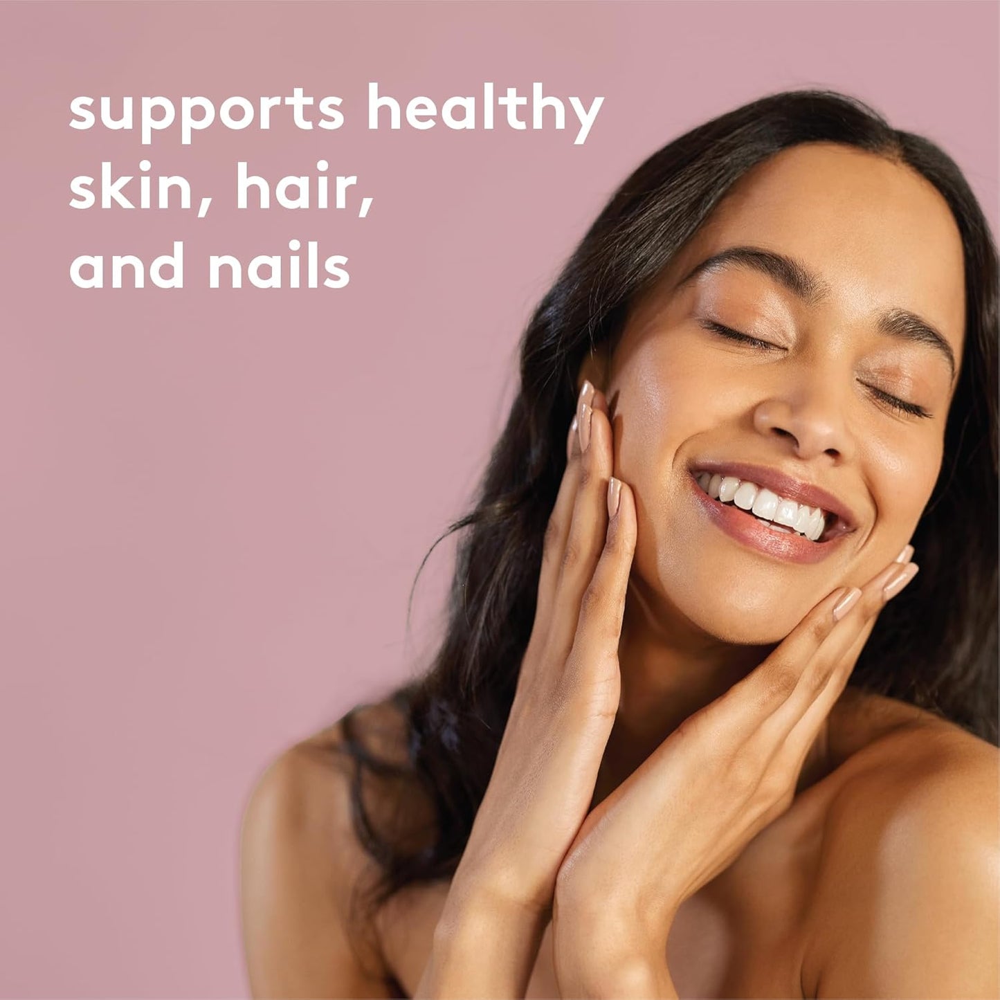 HEAL + CO. 生物素复合物 | 生物素、钙、硅、镁、维生素 D2 | 10,000 微克生物素补充剂 | 支持皮肤、头发和指甲健康 | 120 粒胶囊