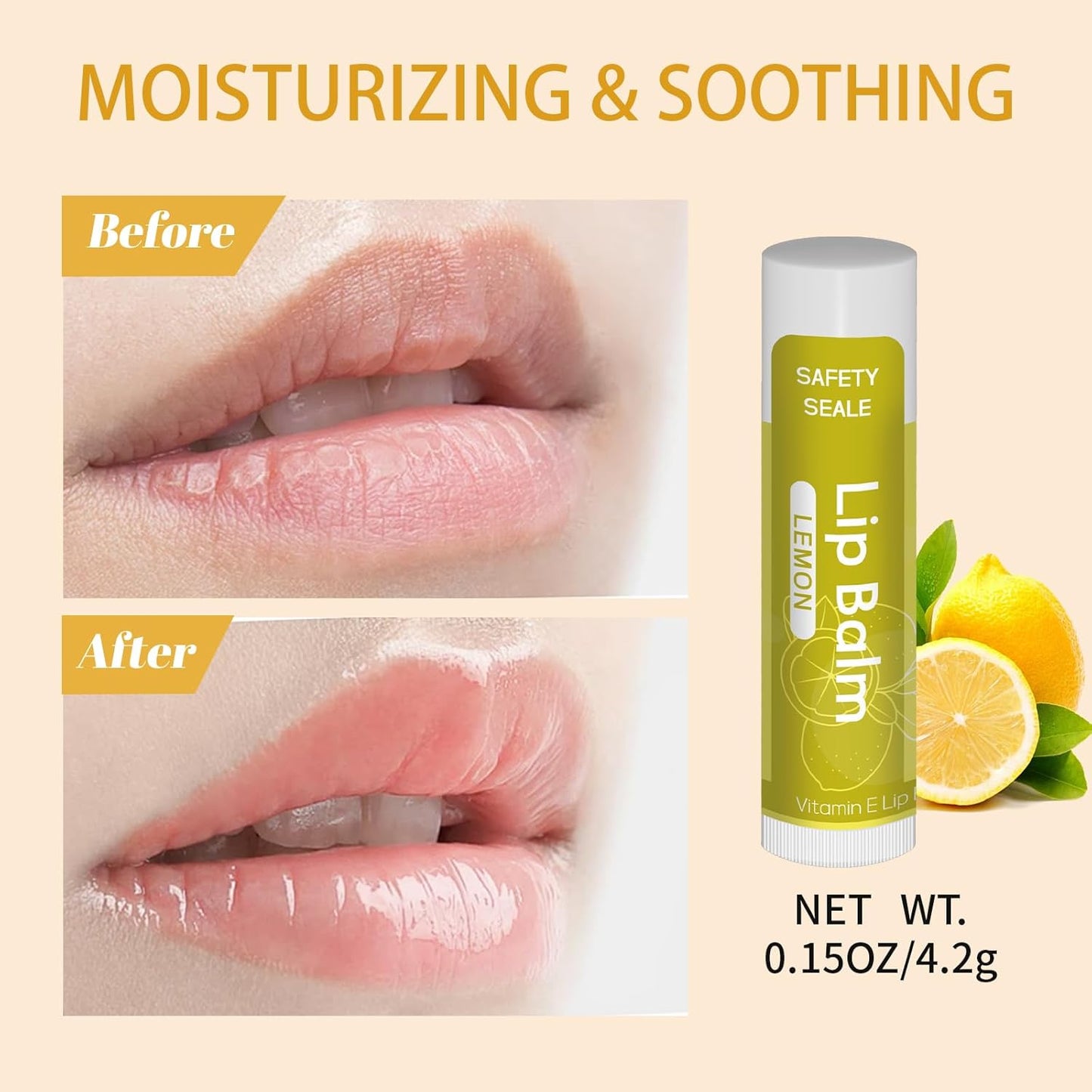 Yopela 36 Pack Lip Balm Bulk with Vitamin E and Coconut Oil, Lip Care Product, Moisturizing Soothing Chapped Lips