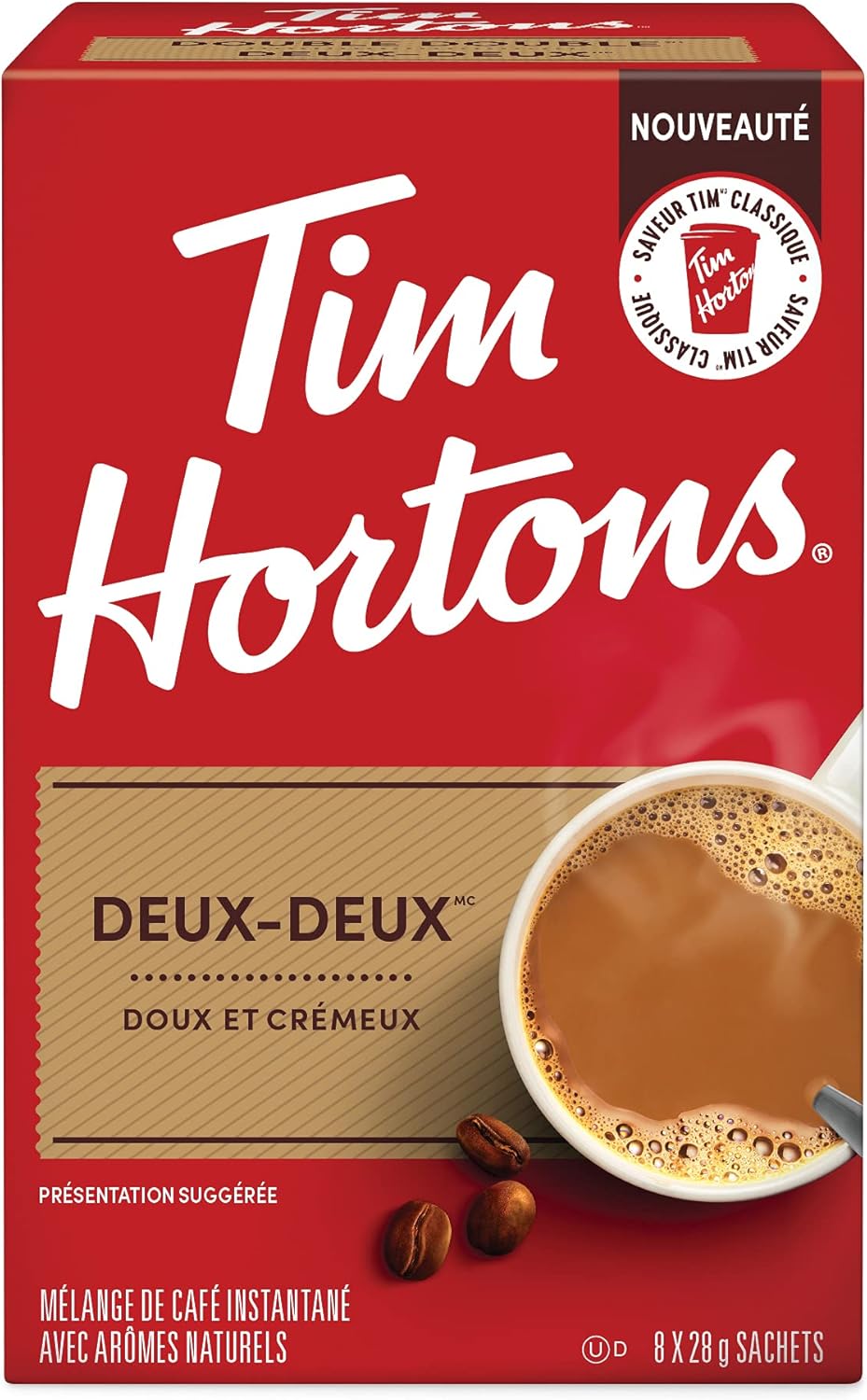Tim Horton 速溶卡布奇诺,法式香草味,16 盎司和双倍双倍包装,8 包