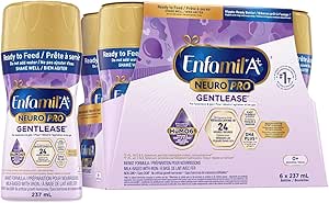 Enfamil A+ NeuroPro Gentlease, Baby Formula, Ready to Feed, Nipple-Ready Bottles, with Brain Building DHA, 0-12 Months, 6 x 237mL