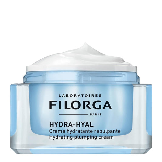 Filorga Hydra-Hyal Hydrating Plumping Cream - Anti Aging Face Cream For Normal To Dry Skin - With 5 Hyaluronic Acids - Refreshing Comfortable Creamy Texture - 50ml