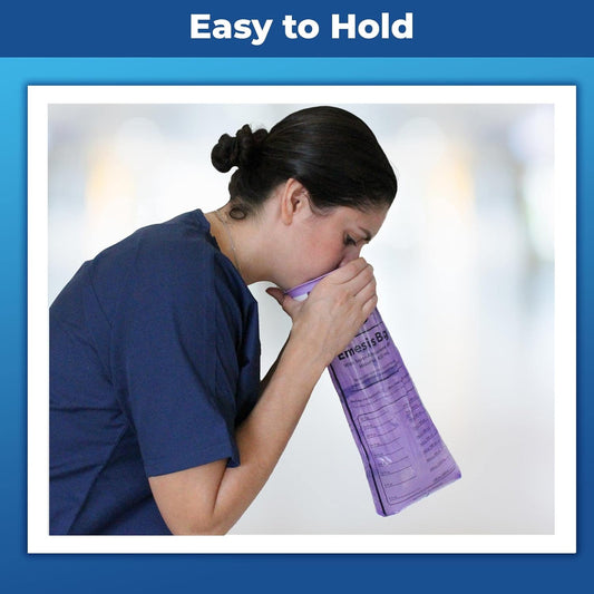 护理袋呕吐袋,带超强吸收袋 - 吸收 16 盎司 - 20 个呕吐袋 - 不再泄漏和飞溅 - 一次性使用 - 减少异味 - 易于处理 - 医疗级 - Cleanis 出品