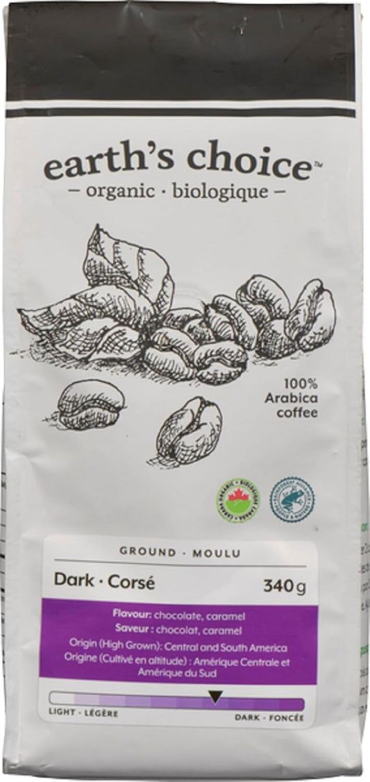 Earth's Choice 有机咖啡,深色研磨,340克