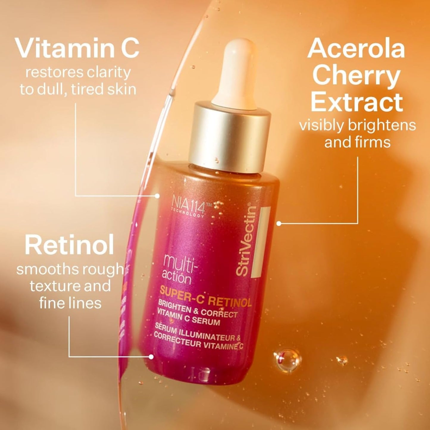 StriVectin Super-C 夜间套装、Super-C 夜间维生素 C 晚霜、多效 Super-C 保湿霜和日常防晒霜、多效 Super-C 视黄醇亮肤霜