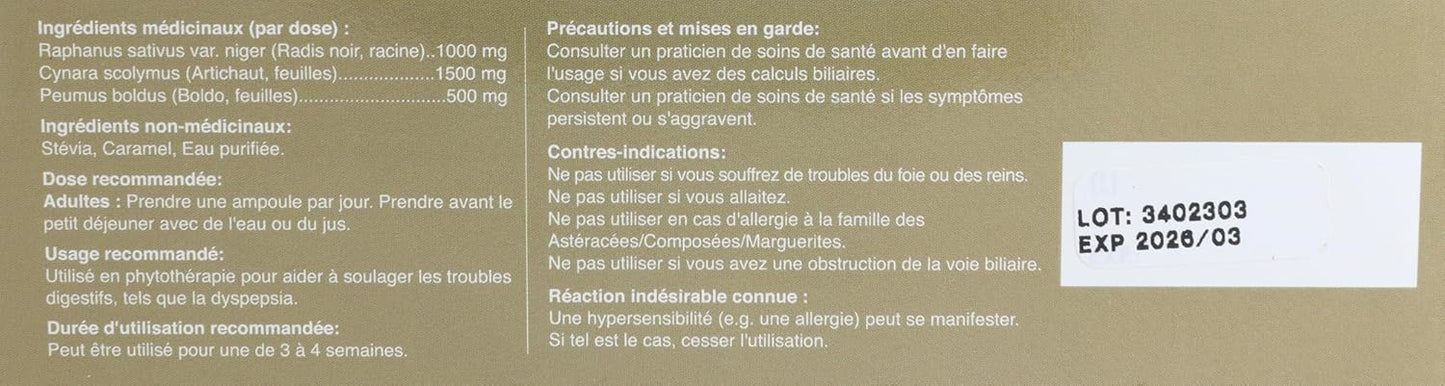 Root Of Life/ La Racine De Vie 黑萝卜朝鲜蓟 Boldo(30 支安瓿)30 支