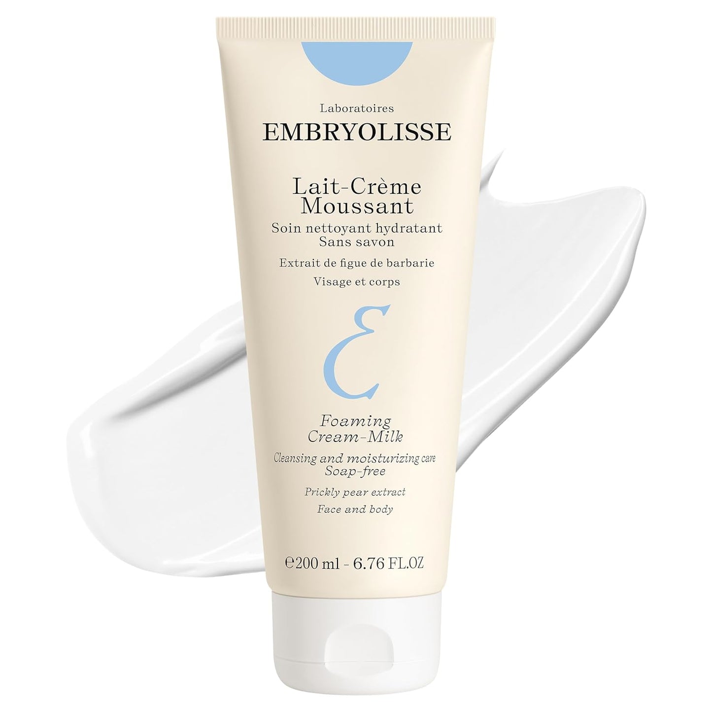Embryolisse 泡棉乳霜,Lait-Crème Moussant。臉部及身體保濕潔面乳,無皂基,純素配方,200 毫升