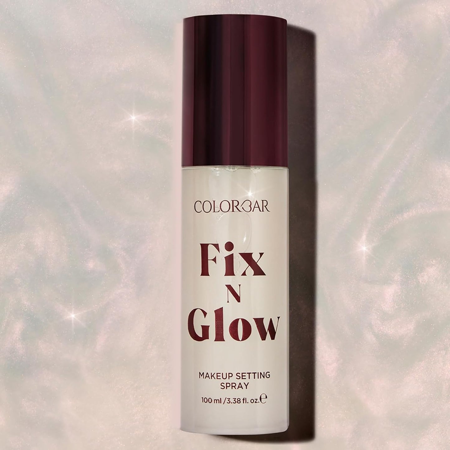 Colorbar Fix N Glow Spray - Makeup Setting Spray - Ultra Fine Mist Locks Makeup - Weightless Hydration and Pore-Blurring Finish - 100 ml