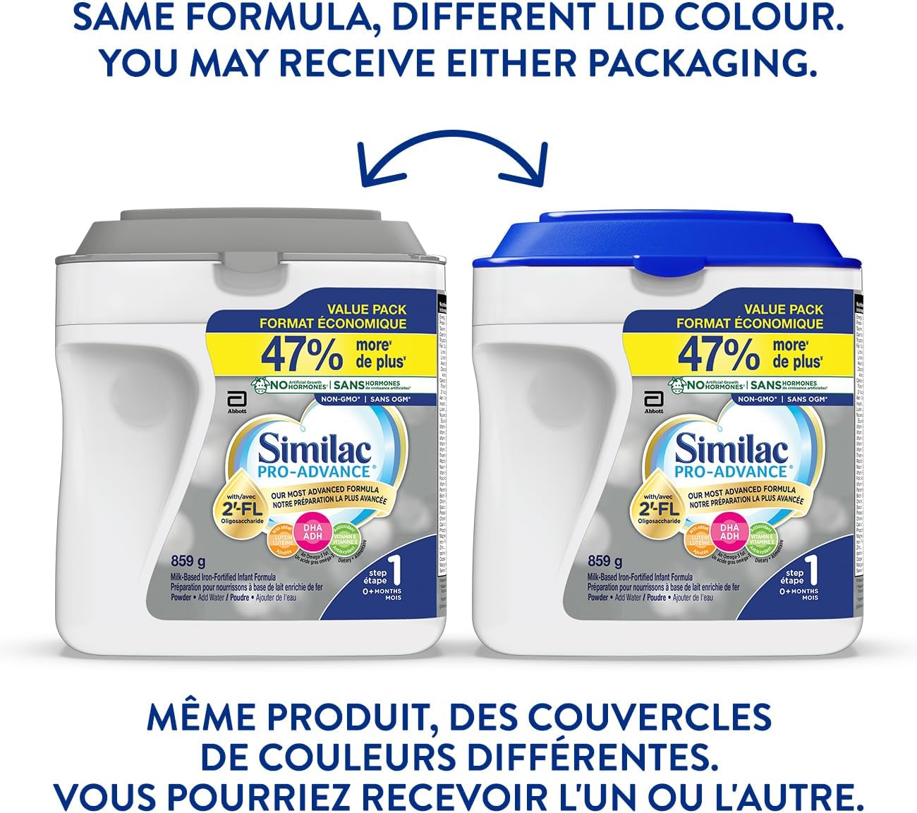 Similac Pro-Advance Step 1, Baby Formula, Our Closest Formula to Breast Milk with 2’-FL, Easy To Digest, 0+ Months, Powder, 859 g