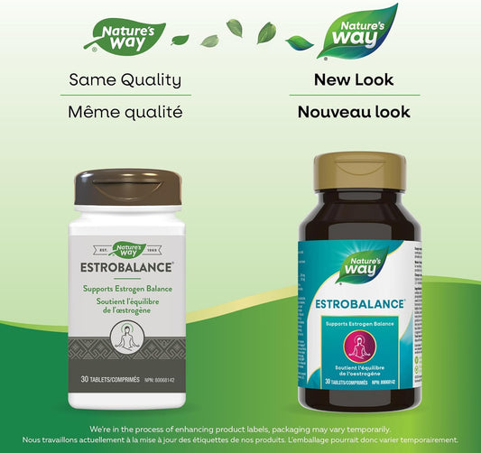 Nature's Way Estrobalance - 雌激素代謝和平衡補充劑 - 有助於預防骨質疏鬆症 - 骨骼健康和肌肉功能 - 女性DIM和鈣補充劑 - 30片素食片