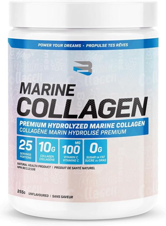 Believe Supplements 胶原蛋白清爽剂 - 水解海洋胶原蛋白 - 无味 310g