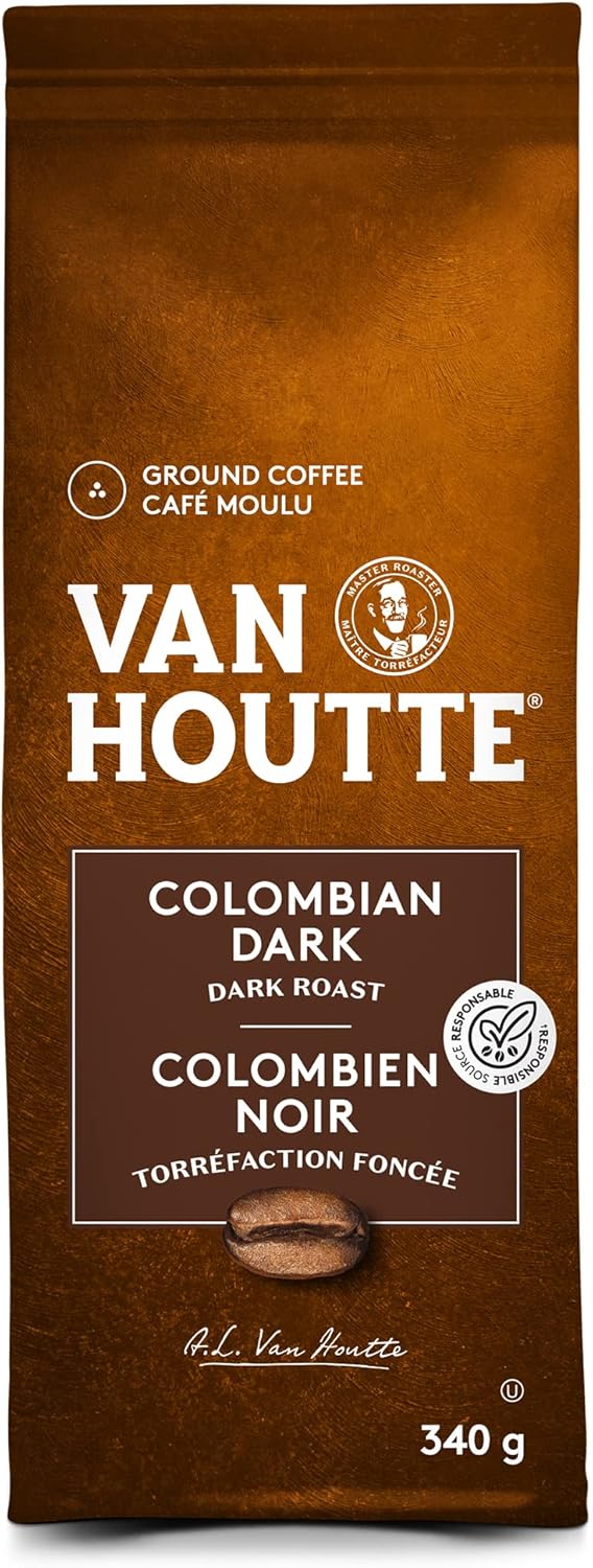 Van Houtte 哥倫比亞黑咖啡粉,340克,可與 Keurig 咖啡機一起使用