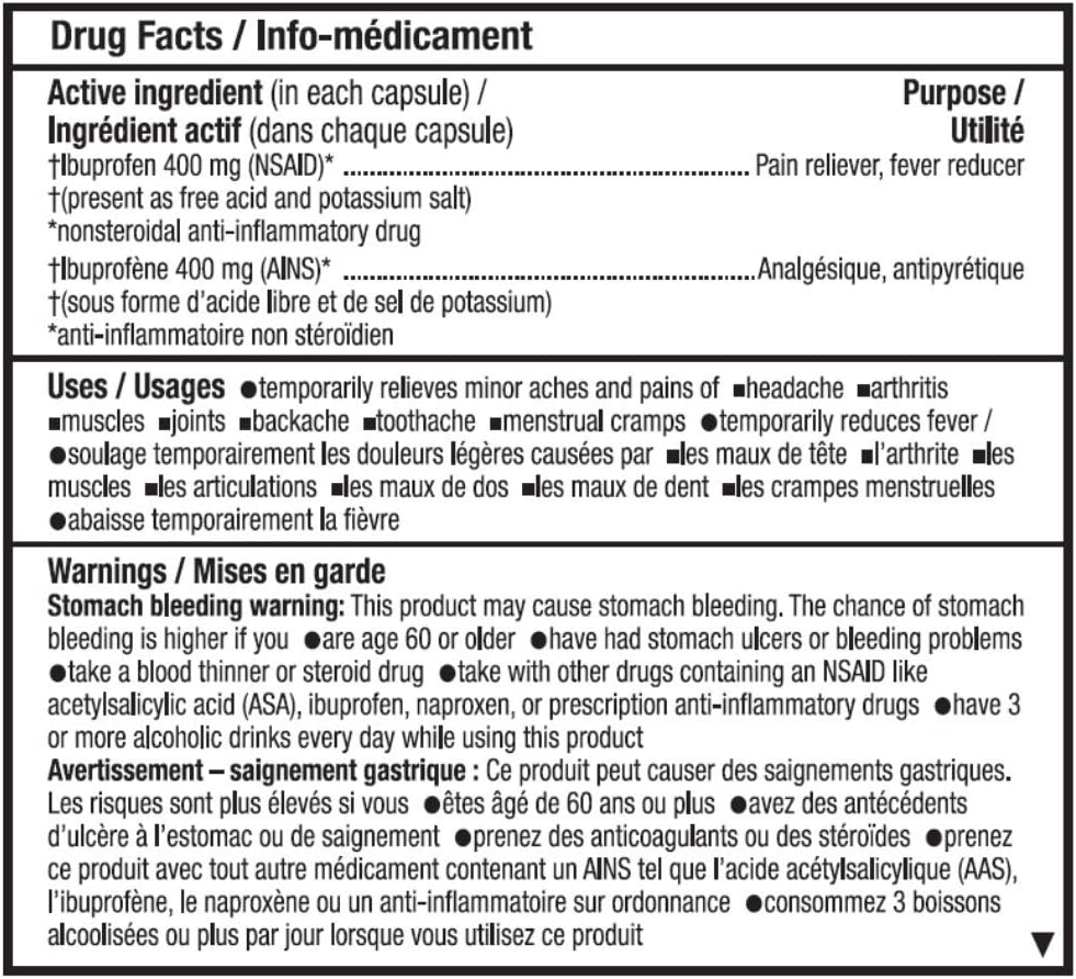Stanley Pharmaceuticals Extra Strength Ibuprofen Liquid Capsules 400mg 24 count