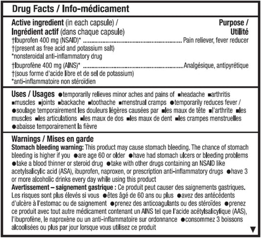 史丹利製藥強效布洛芬液體膠囊 400 毫克 24 粒