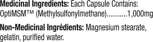 Prairie Naturals OptiMSM 1000mg Capsule - 180 Count