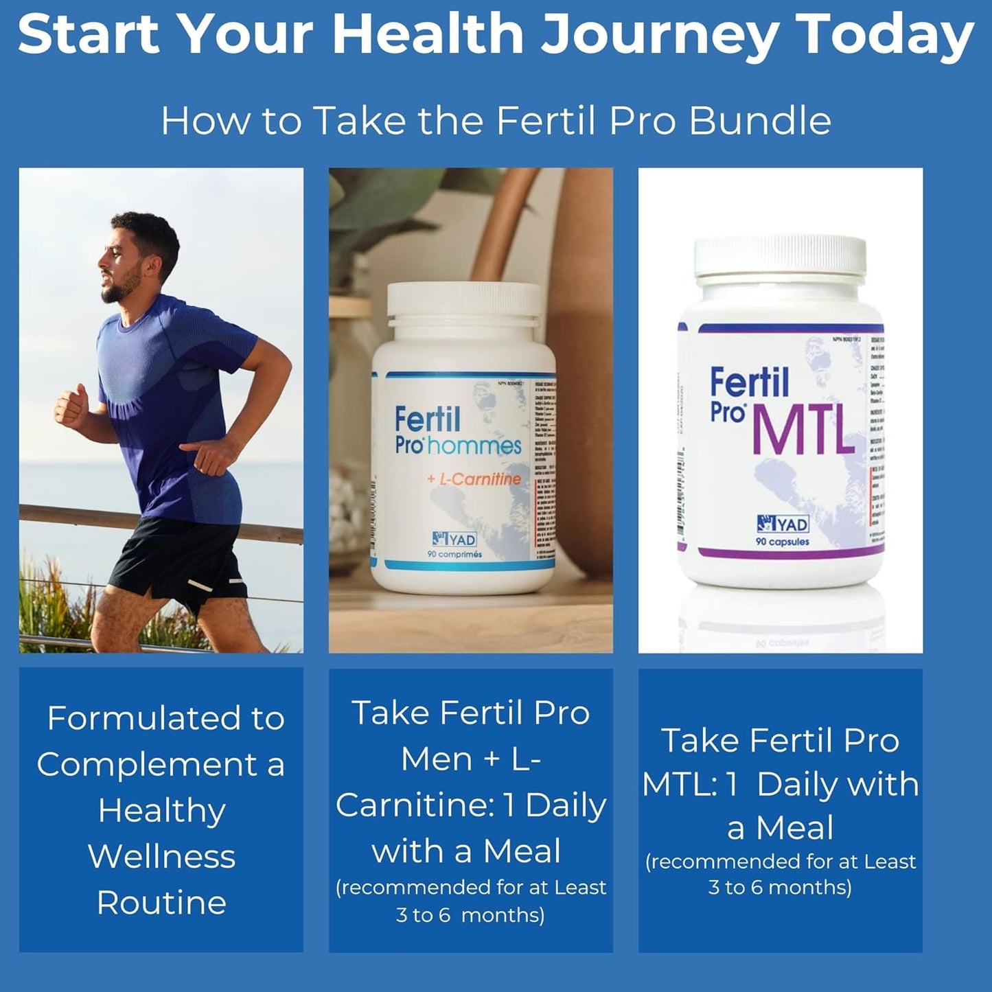 Fertil Pro Male Combo - Natural Health Supplements (3 month supply)