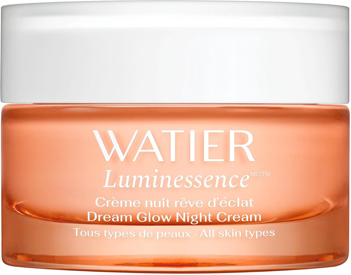 Watier Luminessence Dream Glow 晚霜,含加拿大人參和勝肽,煥發光彩和再生護膚品,乳霜配方,純素,無油,不含防腐劑,50 毫升