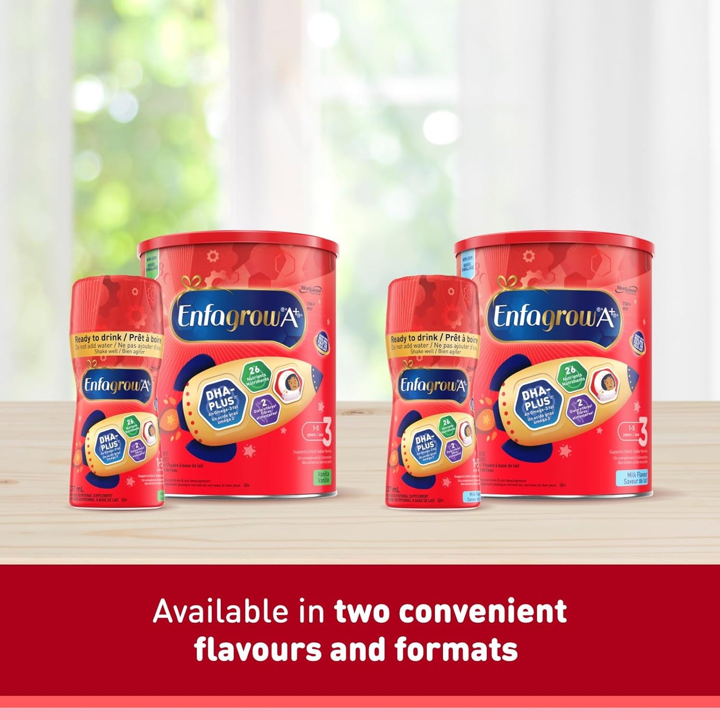 Enfagrow A+ Child & Toddler Nutritional Drink, 26 Nutrients including Brain Building DHA, Ages 1-5, Vanilla Flavour, Powder, 907g