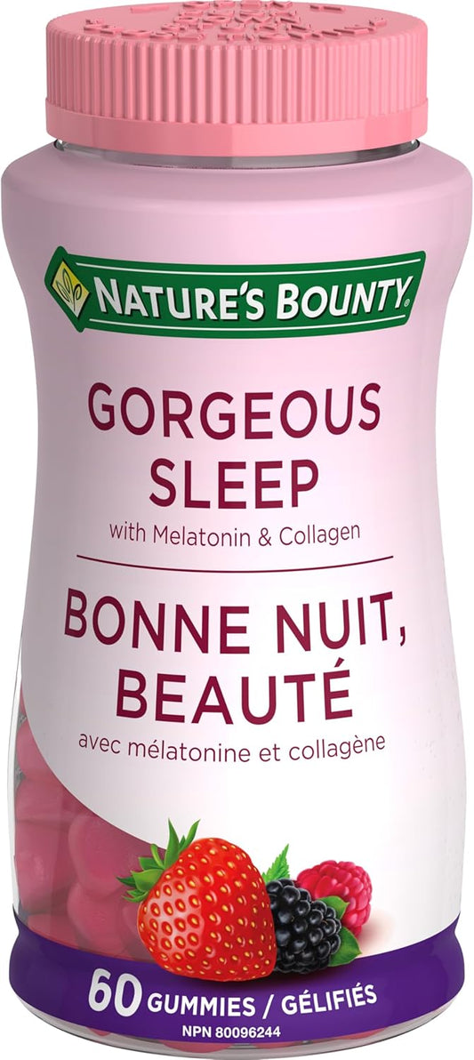 自然之宝 完美睡眠,含褪黑激素和胶原蛋白,帮助重置睡眠-觉醒周期,帮助对抗时差,软糖,混合浆果味,150 克