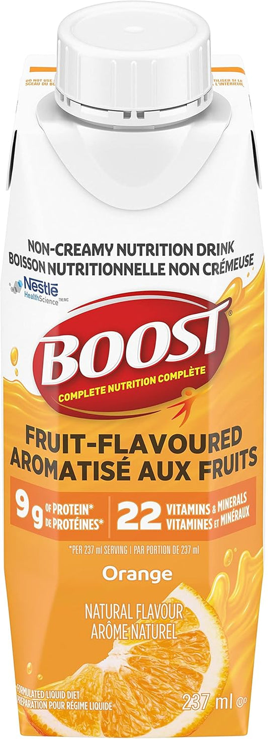 Boost Fruit Flavoured Drink Orange and Soothe Strawberry Kiwi Nutritional Drink (237ml, 24 count each)