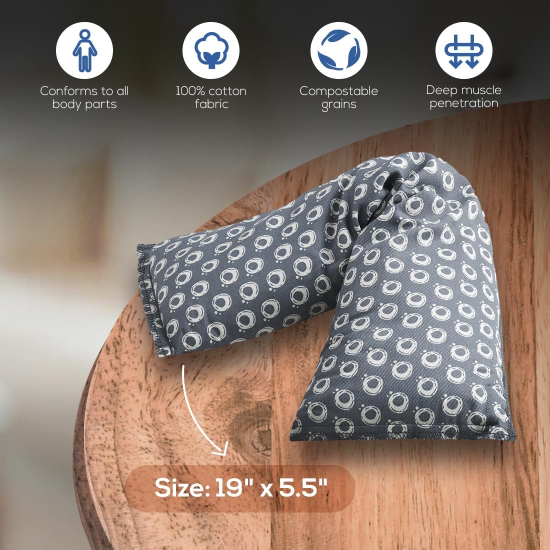 原廠魔法袋簽名版延長敷料,冷熱療法,緩解頸部和下背部疼痛,無線冷熱敷,46 x 13.5 公分(18.1 英吋 X 5.3 英吋)