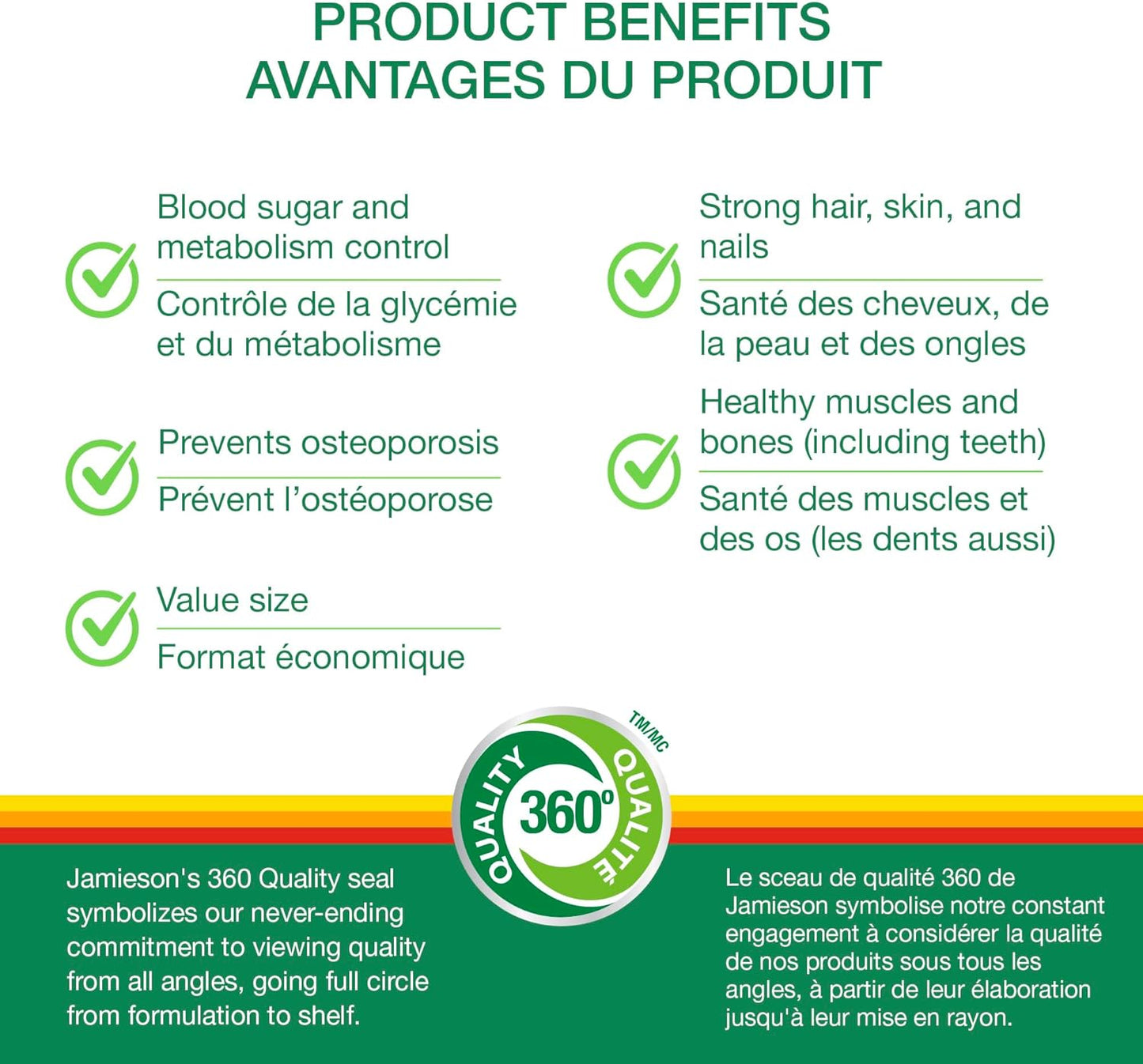 Jamieson 100% 複合維生素,適合 50 歲以上女性,含蔓越莓、葉黃素和更多鎂元素。支持免疫力、能量、整體健康、眼部護理和骨骼健康,無麩質,每日一片,160 粒膠囊