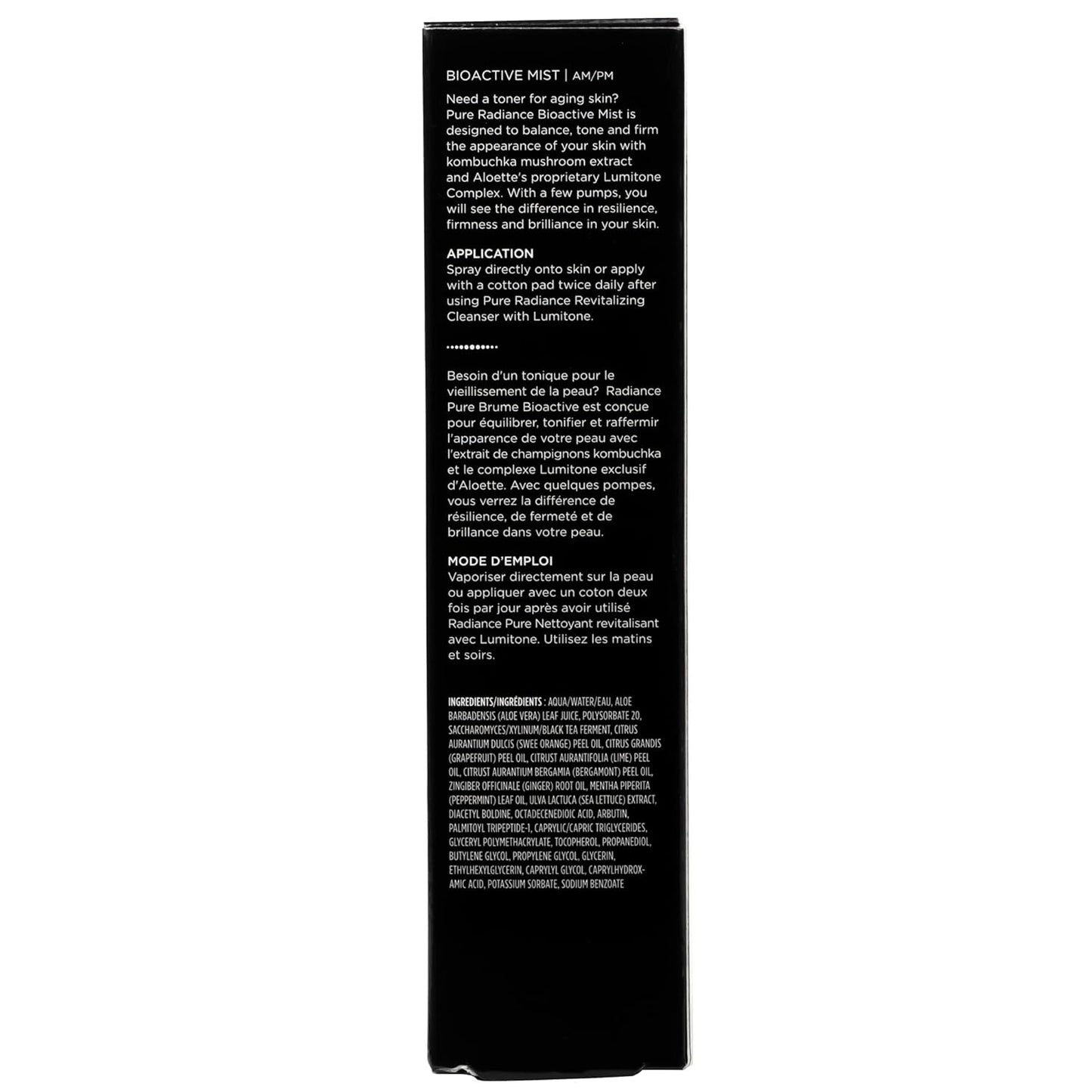 Pure Radiance Mist, Tone and Firm, Increases Firmness, Alcohol & Cruelty Free, 4 Fl Oz