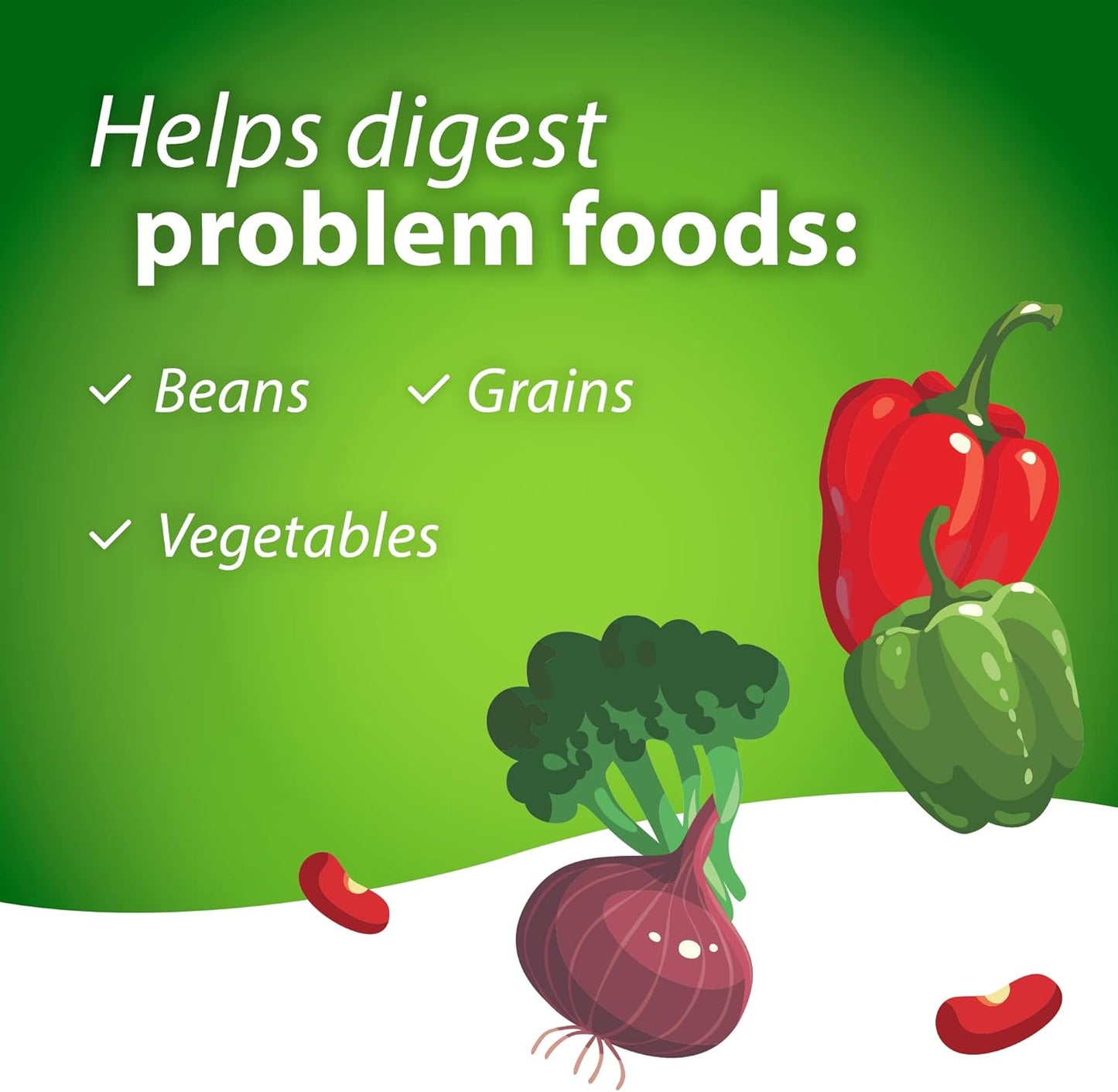 Beano Tablets,消化酶补充剂,缓解胀气 - 60 片 - 有助于缓解腹胀,缓解胃部不适