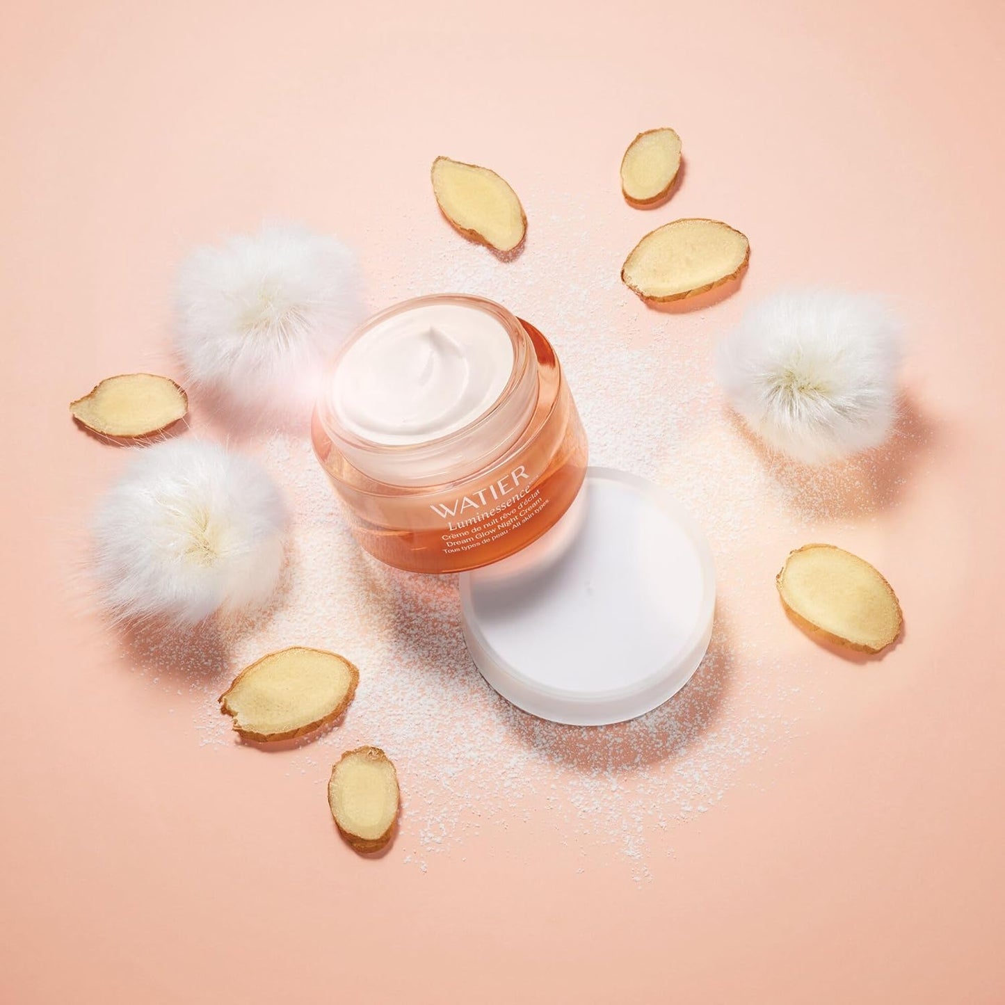 Watier Luminessence Dream Glow 晚霜,含加拿大人參和勝肽,煥發光彩和再生護膚品,乳霜配方,純素,無油,不含防腐劑,50 毫升