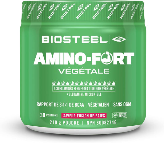 BioSteel 植物氨基酸動力 BCAA 粉,發酵植物氨基酸,非基因改造配方,漿果融合,30 份
